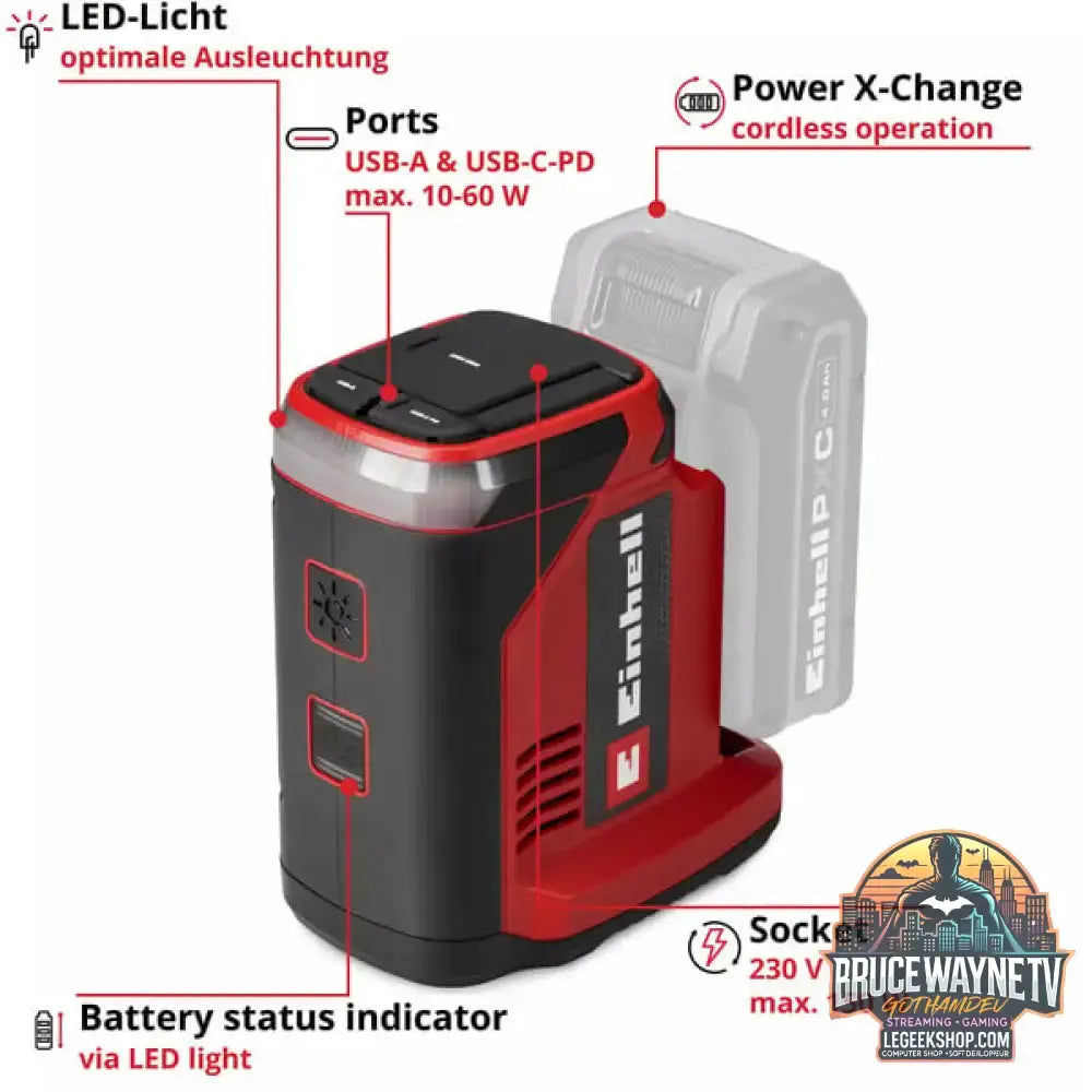 EINHELL Akku-Energiestation TC-ES 18/150/1 Li-Solo, Ladestation - EINHELL - vue 2