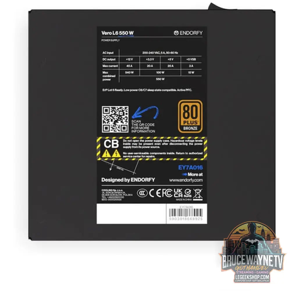 ENDORFY Vero L6 550 W, alimentation PC - ENDORFY - vue 11