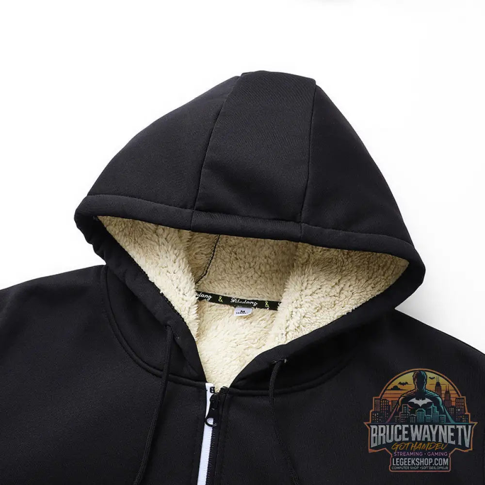 Ensemble Homme Fleece Quilted Hoodie Veste Doublée Polaire - Ensemble Homme