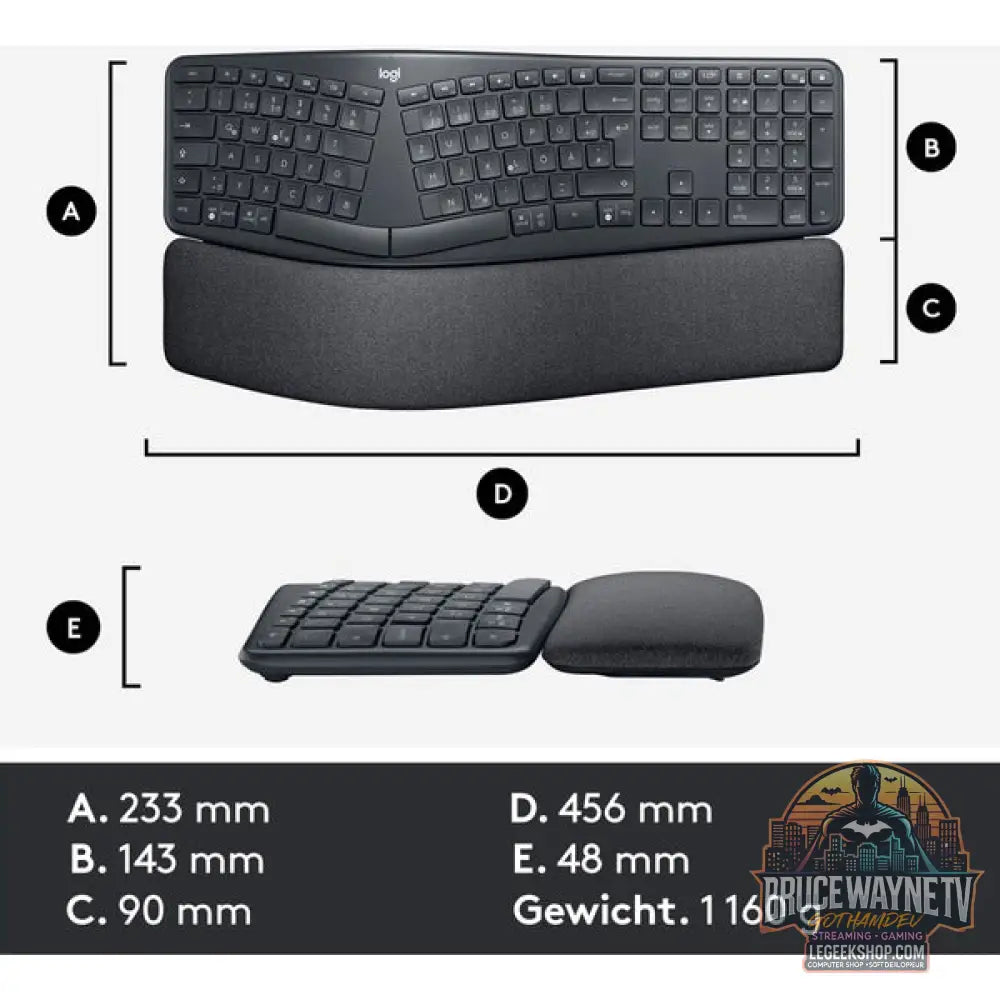 ERGO K860 Split for Business - Logitech - vue 8