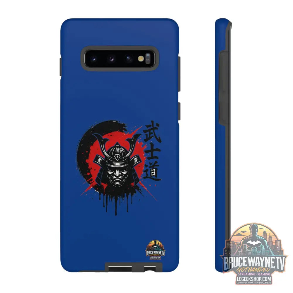 📱 samurai phone case Bleue foncé – coque renforcée Pixel & Galaxy 📱 - Samsung Galaxy S10 Plus / Matte - Phone Case