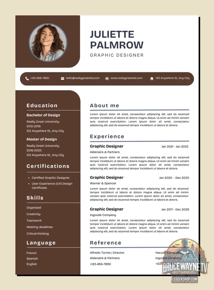 🎮 CV Professionnel Template | CV éditable Canva & PPTX | Instant Download 🎮 - Legeekshop