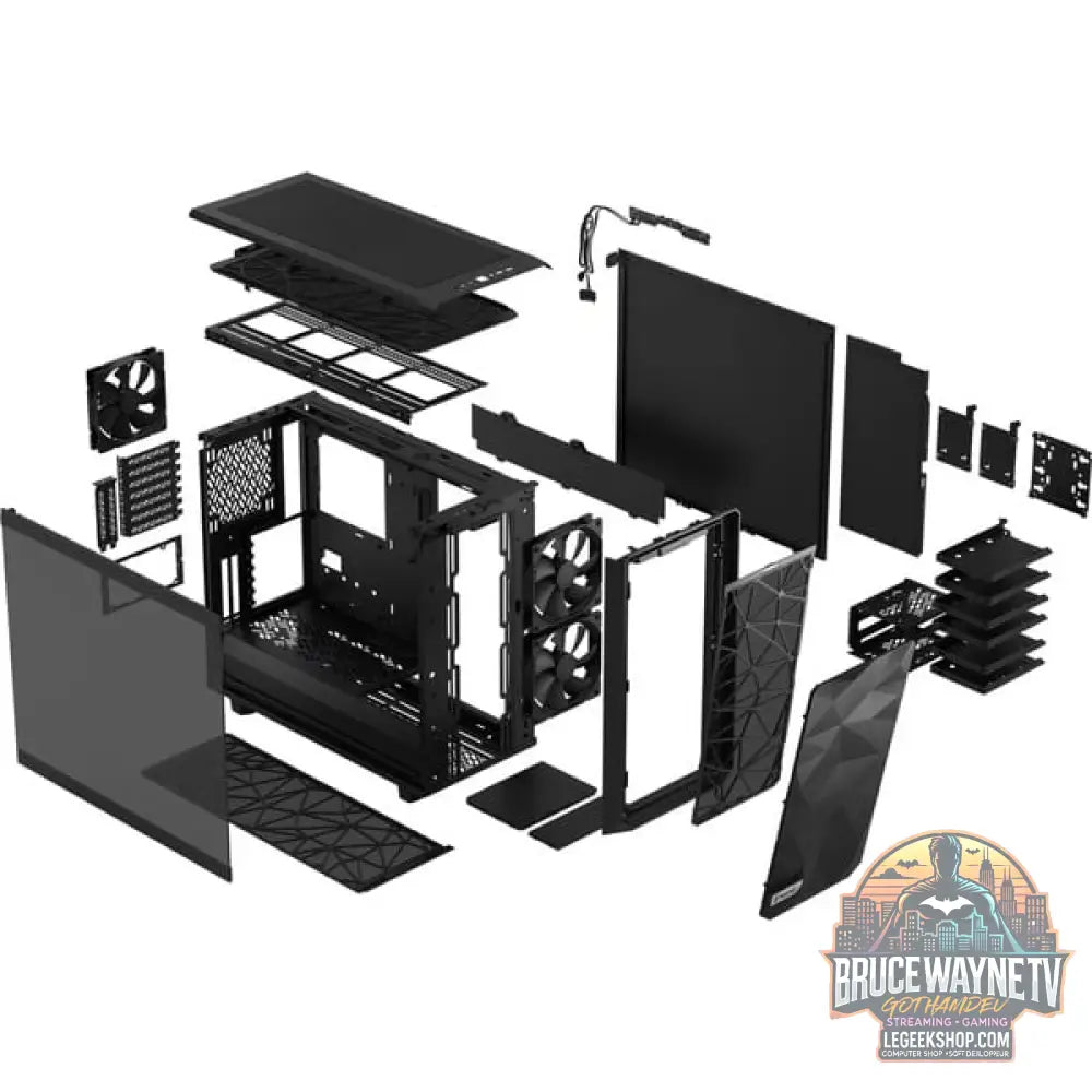 Fractal Design Meshify 2 Black TG Light Tint, Tower-Gehäuse - Fractal Design - vue 9