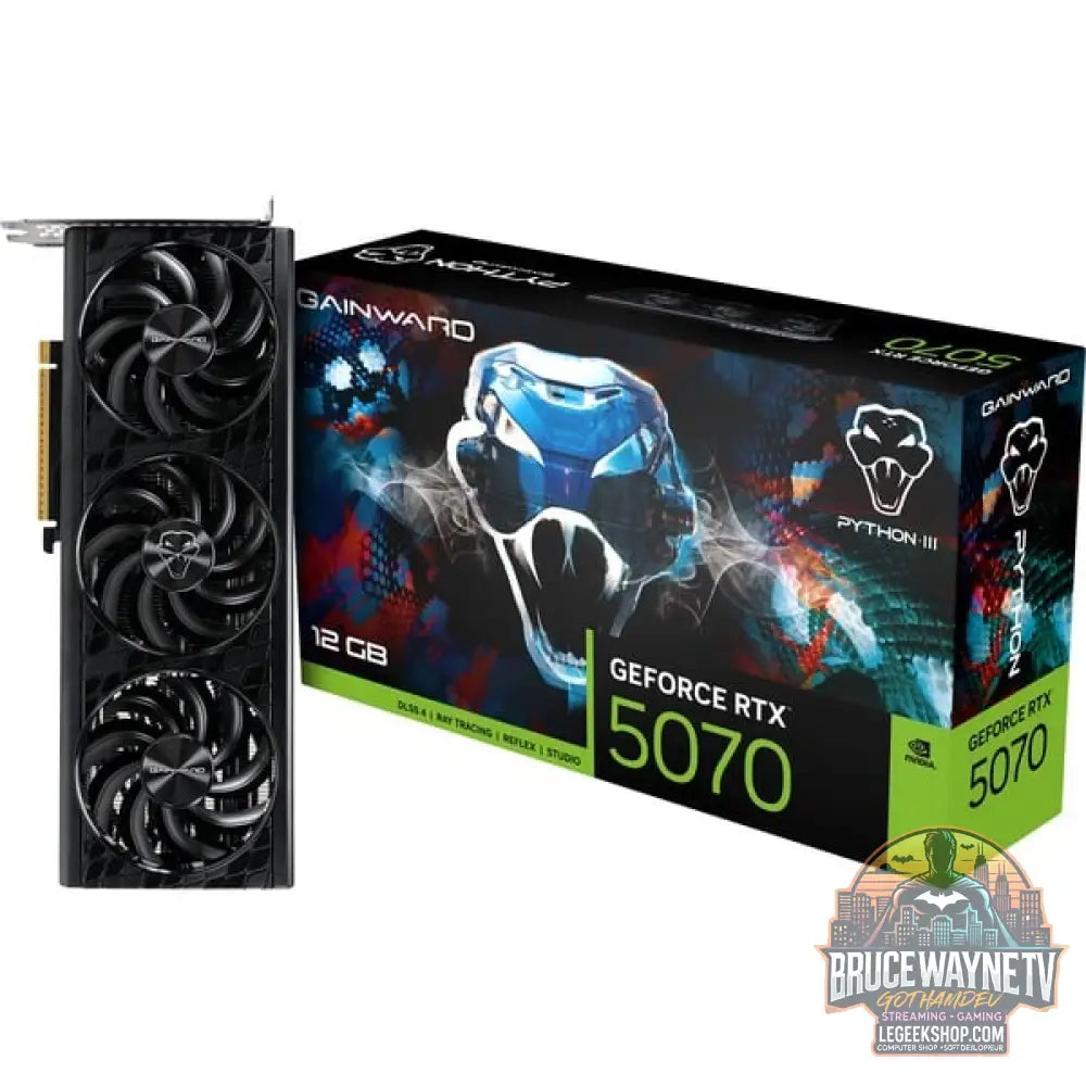Gainward GeForce RTX 5070 Python III, carte graphique DLSS 4, 3x DisplayPort, 1x HDMI 2.1 - Gainward
