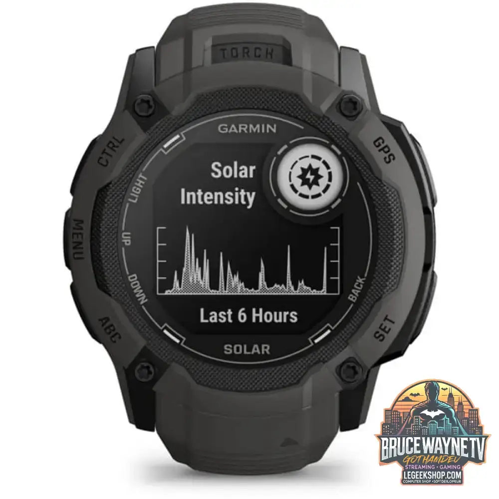 Garmin Instinct 2X Solar, Smartwatch dunkelgrau, 55 mm, Silikon-Armband - Garmin - vue 7