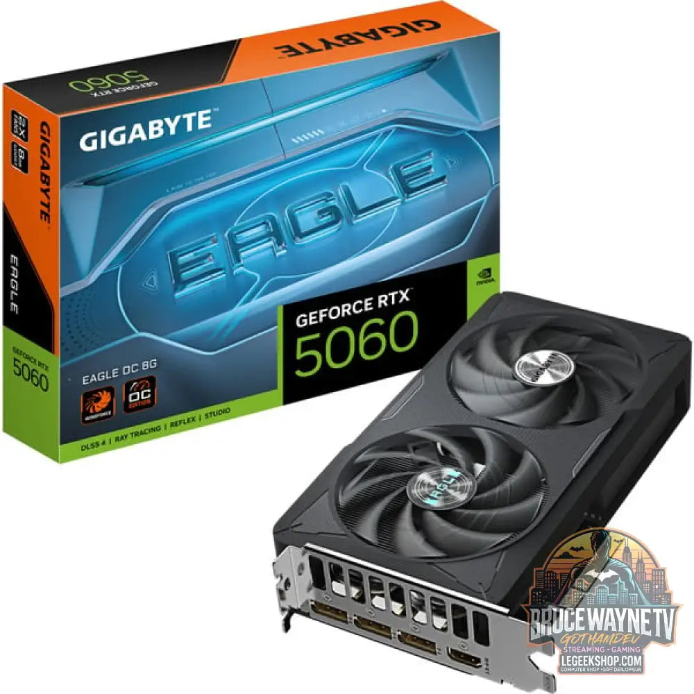 GIGABYTE GeForce RTX 5060 EAGLE OC, carte graphique DLSS 4, 3x DisplayPort, 1x HDMI 2.1 - GIGABYTE