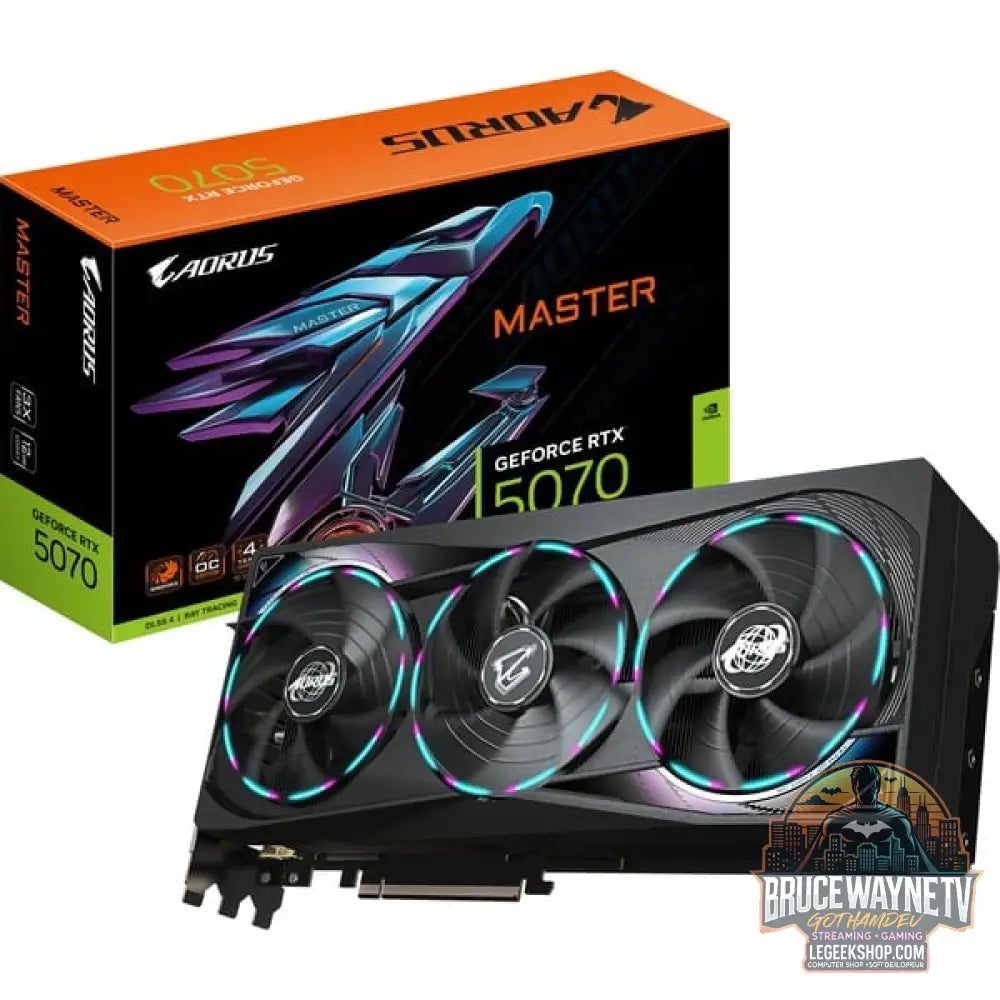 GIGABYTE GeForce RTX 5070 AORUS Master, carte graphique DLSS 4, 3x DisplayPort, 1x HDMI 2.1 - GIGABYTE
