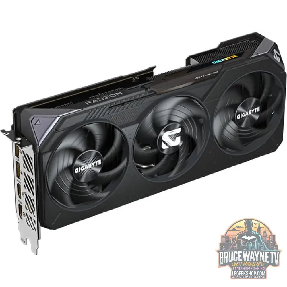 GIGABYTE Radeon RX 9070 Gaming OC, carte graphique noir, RDNA4, GDDR6, 3x DisplayPort, 1x HDMI - GIGABYTE - vue 2