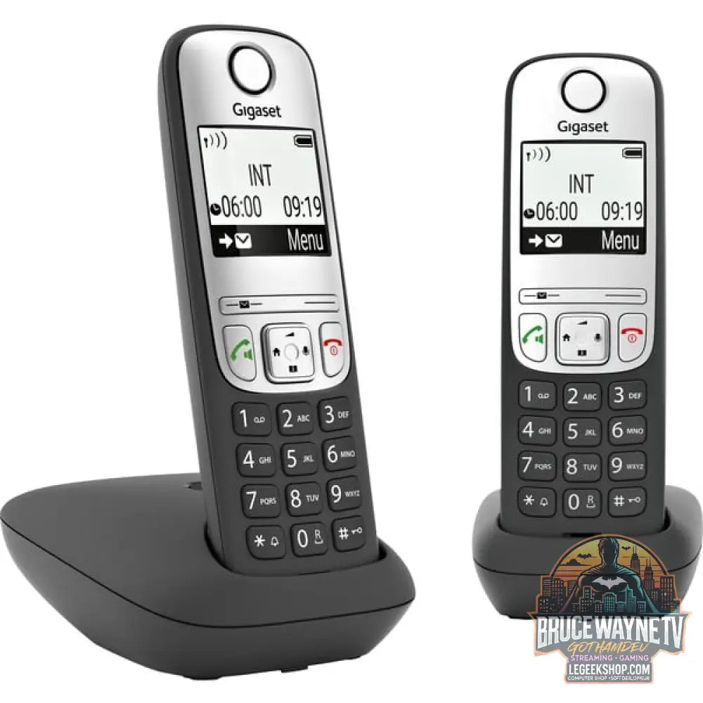 Gigaset A690 Duo, analoges Telefon noir, DECT - Gigaset