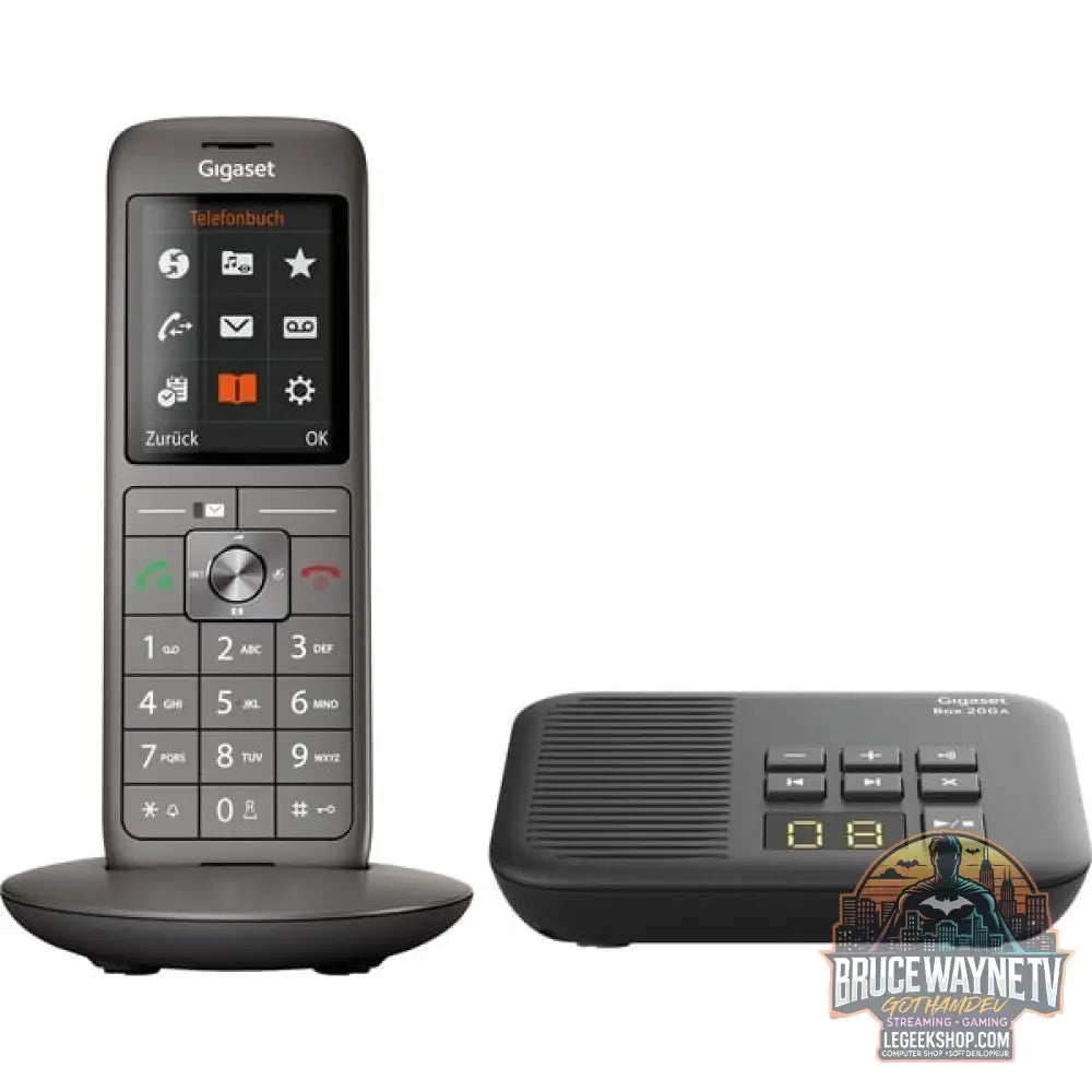Gigaset CL660A, analoges Telefon gris/noir, avec Box 200 Anrufbeantworter - Gigaset