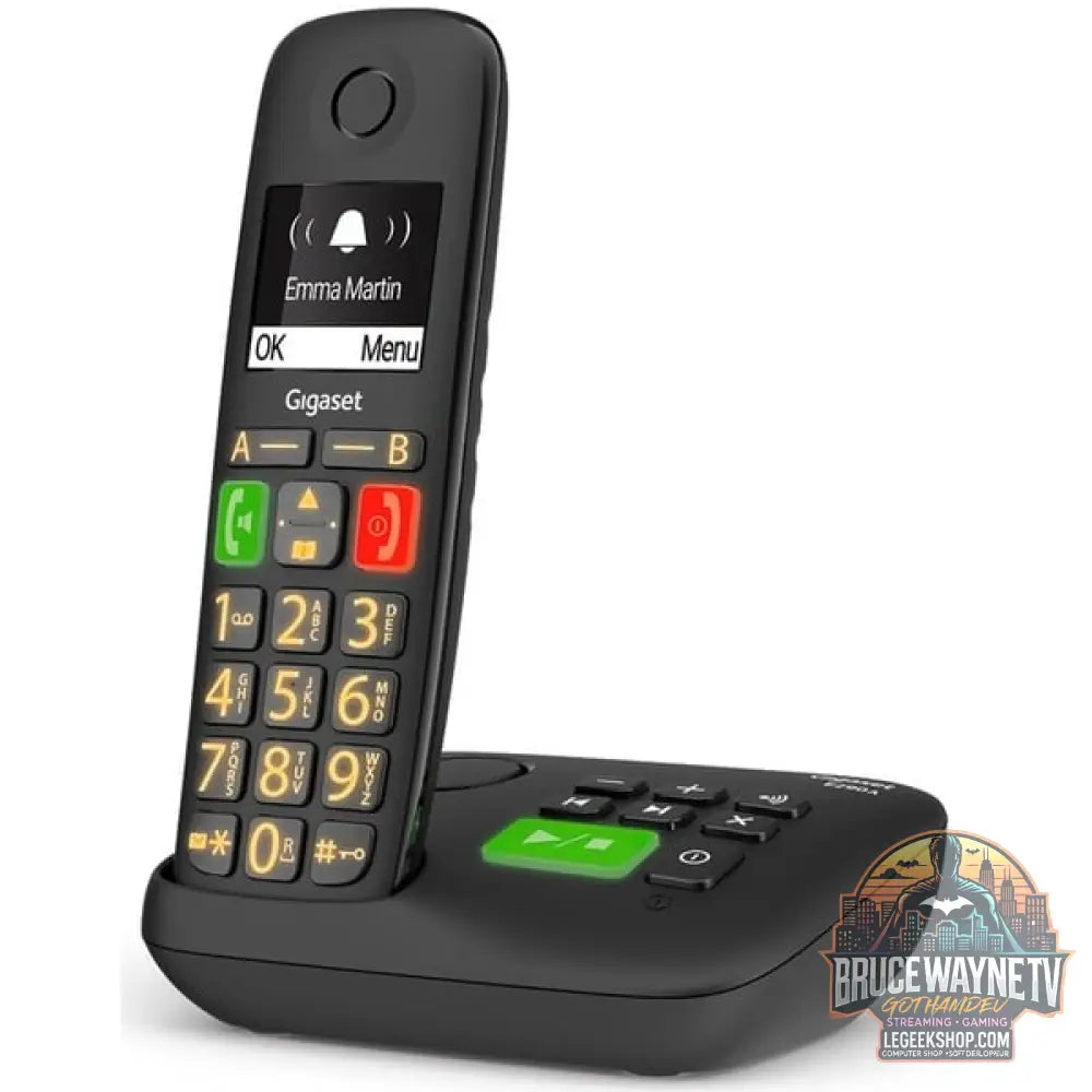 Gigaset E290A, analoges Telefon noir, Anrufbeantworter - Gigaset - vue 3