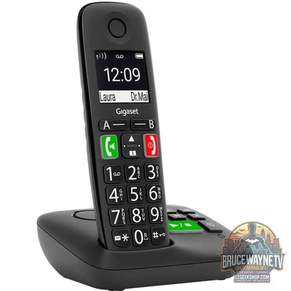 Gigaset E290A, analoges Telefon noir, Anrufbeantworter - Gigaset