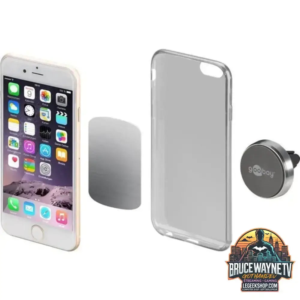 goobay Magnethalterungs-Set Slim schwarz/silber - goobay - vue 5