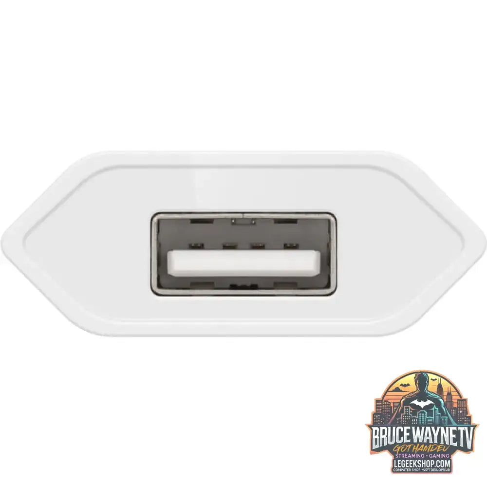 goobay USB-C Ladeset 5 Watt, Ladegerät weiß, 1 Meter Kabel USB-A > USB-C - goobay - vue 3
