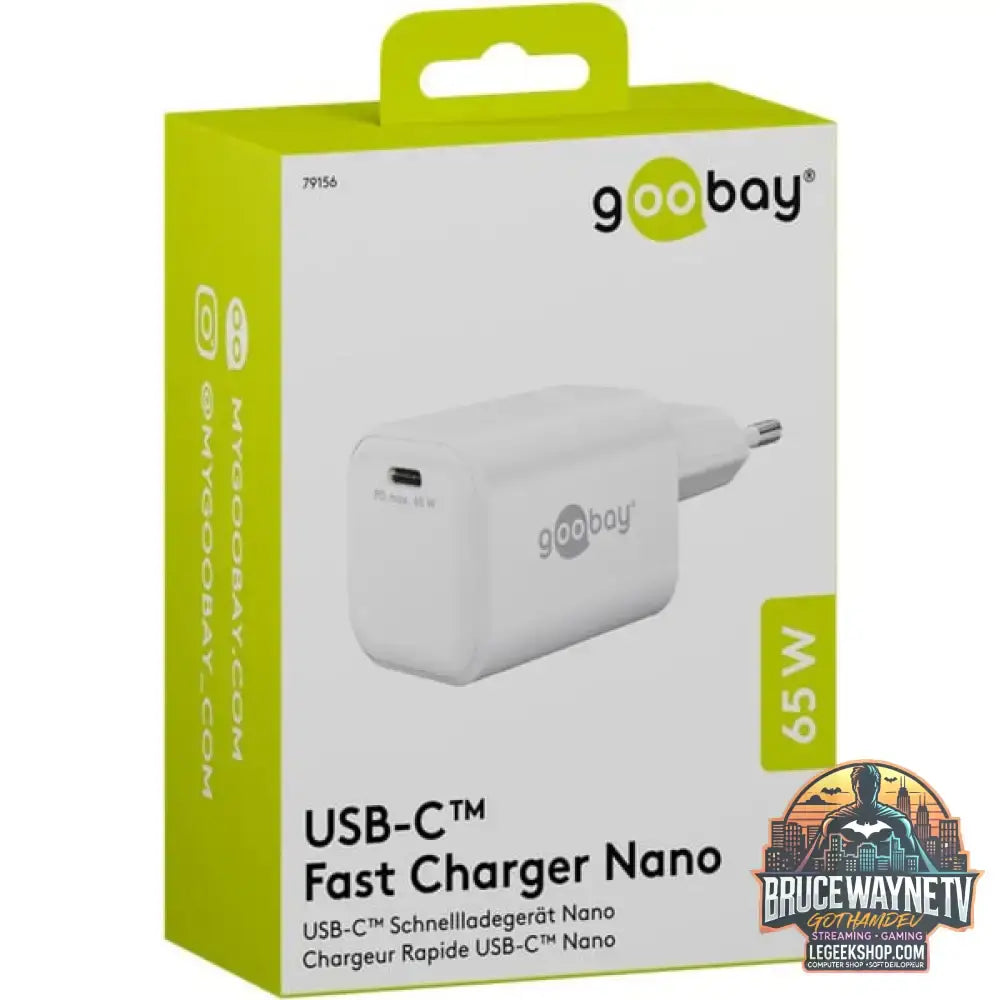 goobay USB-C PD GaN Schnelladegerät Nano 65 W weiß - goobay - vue 9