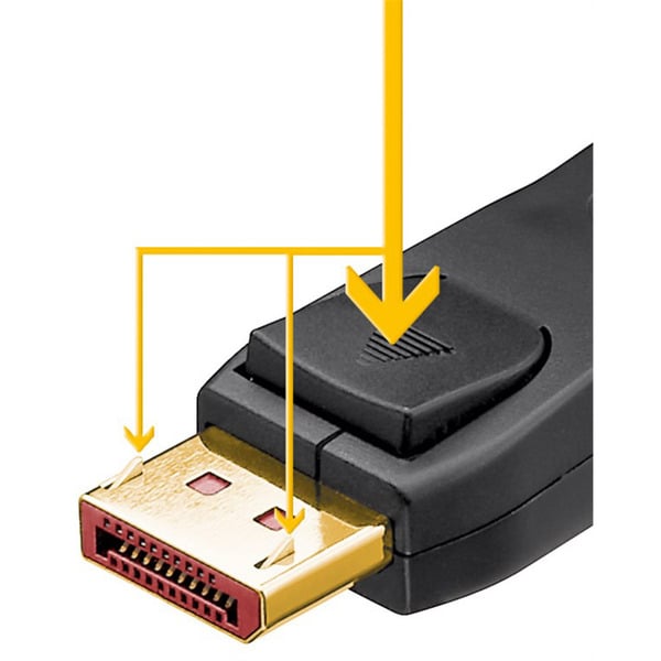 goobay DisplayPort 2.1 câble, zertifiziert, 16K @ 60Hz, 80 Gbit/s - goobay - vue 3
