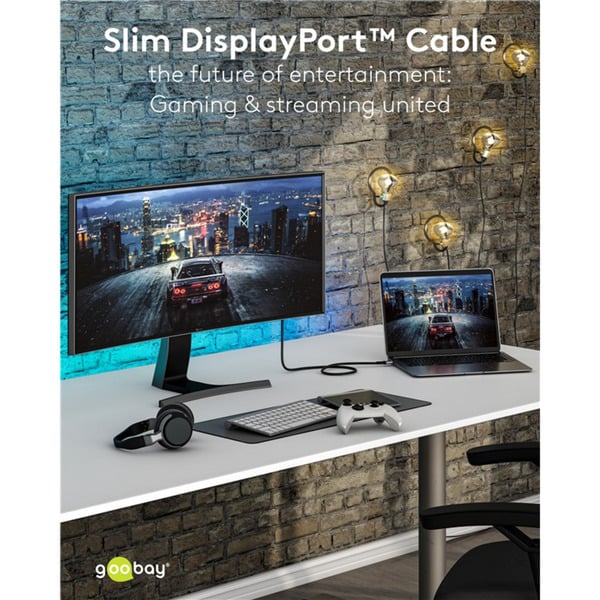 goobay DisplayPort câble 2.0/2.1 Slim - goobay - vue 11