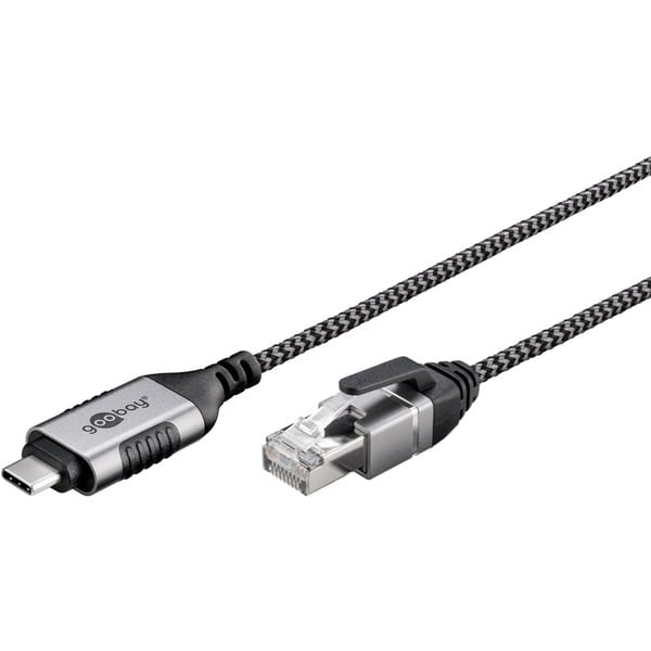 goobay Ethernet-Adapterkabel USB-C 3.2 Gen2 > RJ-45, Slim - goobay