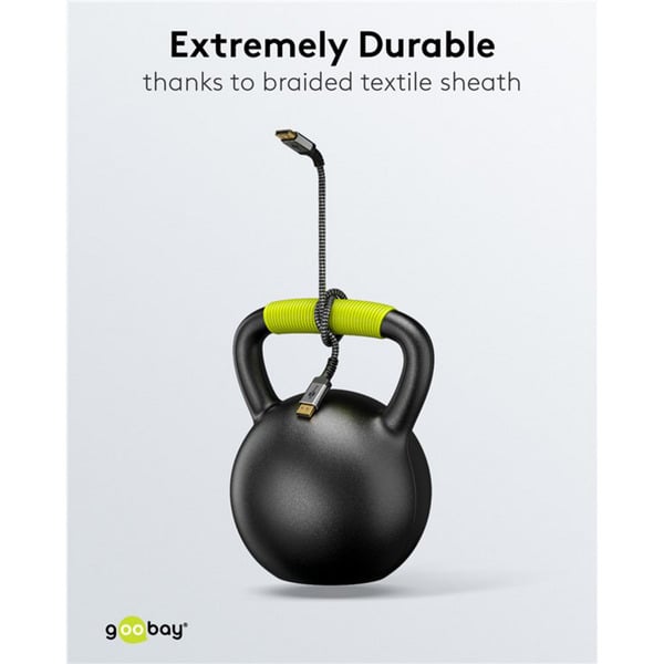 goobay Plus DisplayPort 2.0/2.1 câble, 8K @ 144Hz, 54 Gbit/s - goobay - vue 11