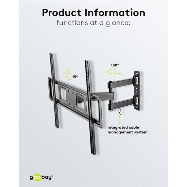 goobay TV-Wandsupport Basic FULLMOTION (L) - goobay - vue 16