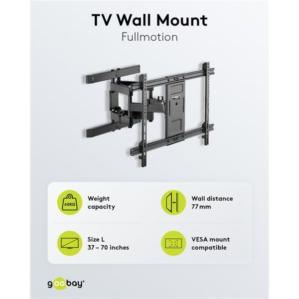 goobay TV-Wandsupport Pro FULLMOTION (L) - goobay - vue 14