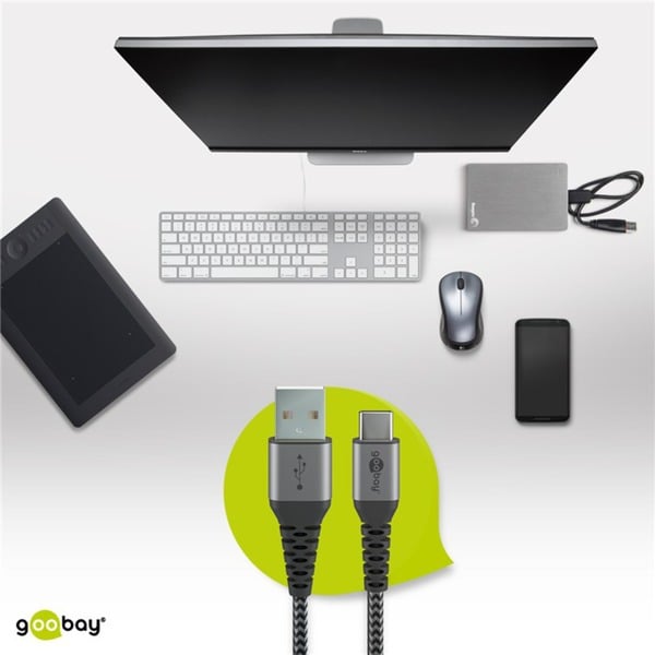 goobay USB 2.0 câble, USB-A Stecker > USB-C Stecker - goobay - vue 4