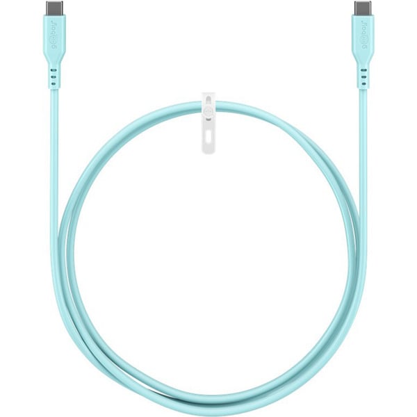 goobay USB 2.0 Silikonkabel türkis, USB-C Stecker > USB-C Stecker - goobay - vue 2