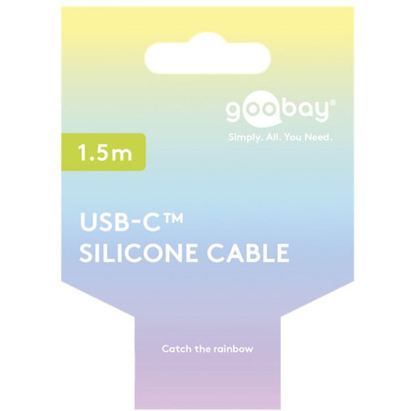 goobay USB 2.0 Silikonkabel türkis, USB-C Stecker > USB-C Stecker - goobay - vue 6