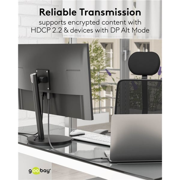 goobay USB Adapterkabel, USB-C Stecker > DisplayPort Stecker, 4K 60Hz - goobay - vue 7