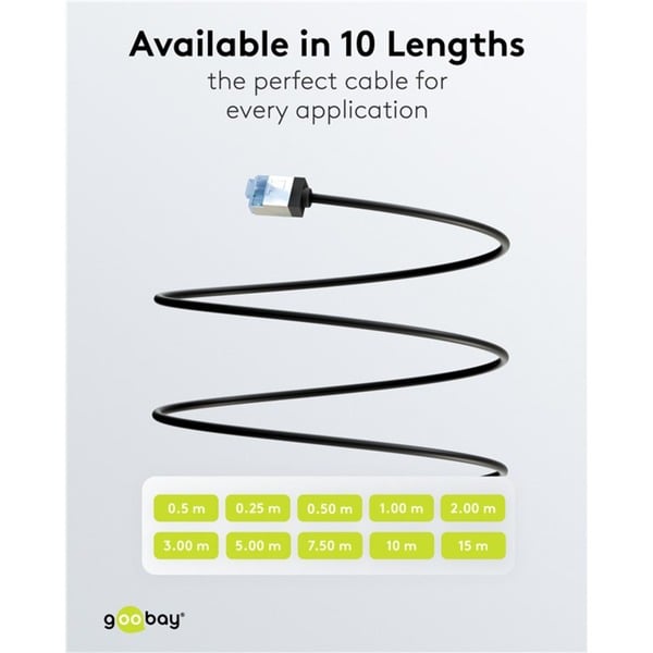 goobay Ultraflexibles Cat.6a Patchkabel slim, U/FTP - goobay - vue 12