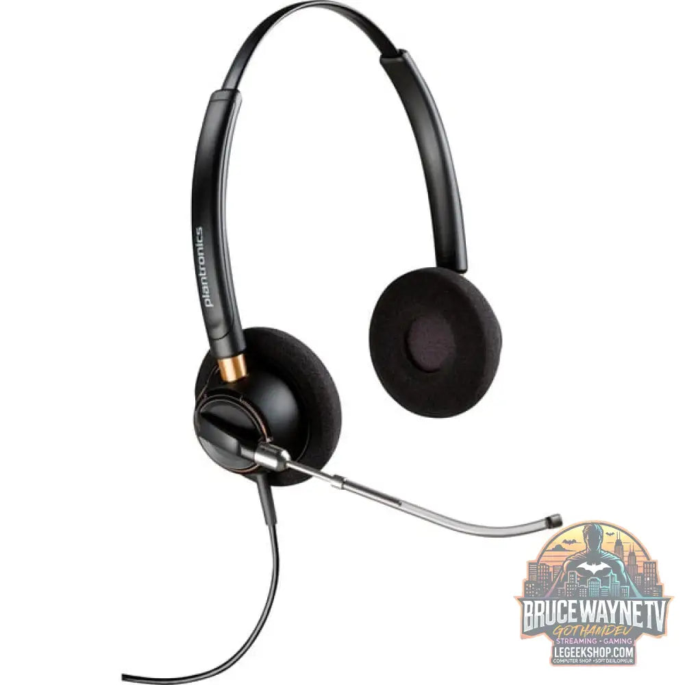 HP Poly EncorePro 520V Binaurales Headset + Quick Disconnect noir, Röhrenmikrofon - HP