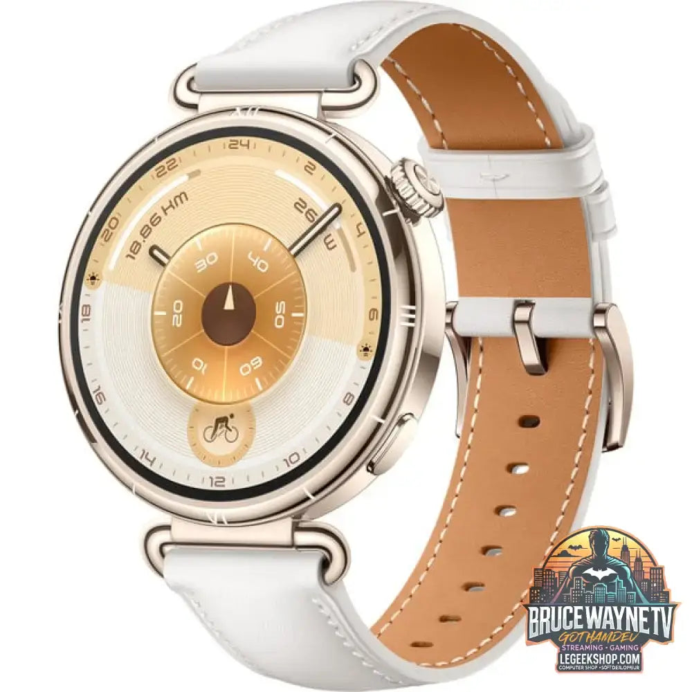 Huawei Watch GT 6 41mm (Konsu-B19L), Smartwatch gold, weißes Lederverbundarmband - Huawei - vue 2