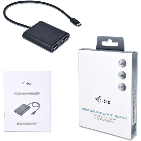 i-tec Adapter USB-C > Dual DisplayPort 4K - i-tec - vue 3