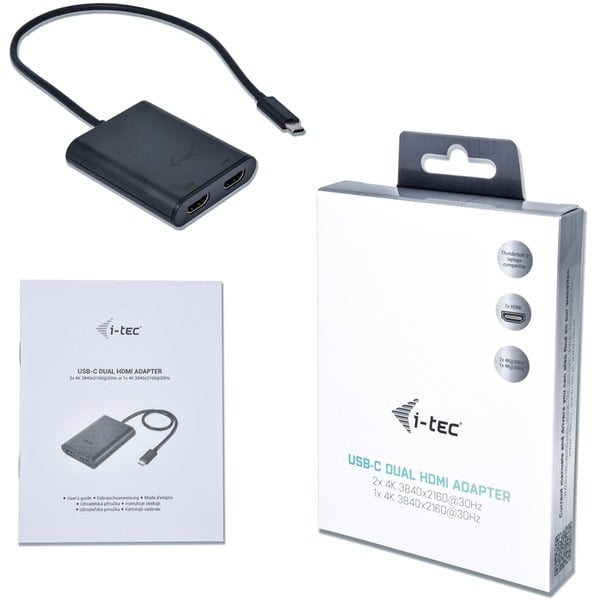 i-tec Adapter USB-C > Dual HDMI 4K - i-tec - vue 3