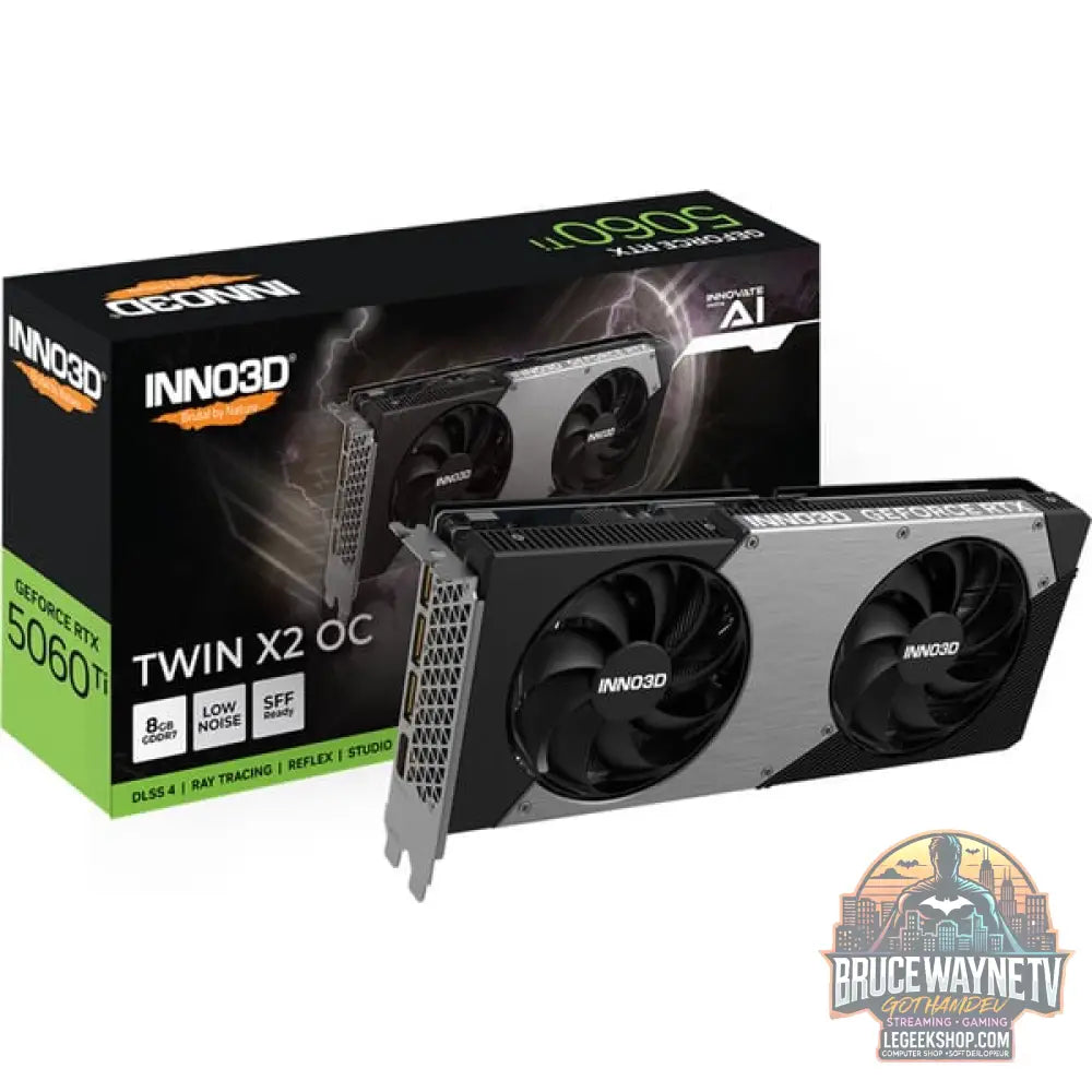 INNO3D GeForce RTX 5060 Ti TWIN X2 OC 8GB, Grafikkarte DLSS 4, 3x DisplayPort, 1x HDMI 2.1 - INNO3D