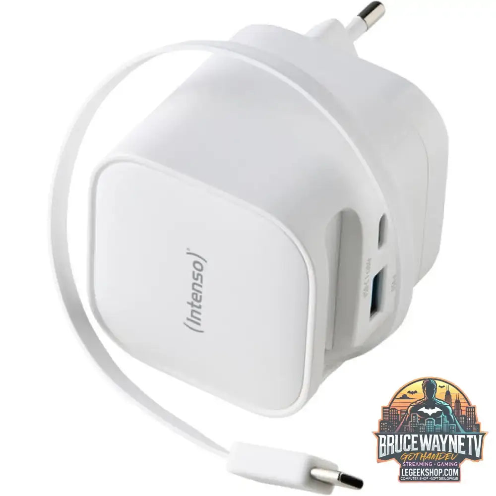Intenso Power Adapter W65ACIC GaN, Ladegerät weiß, 65W - Intenso