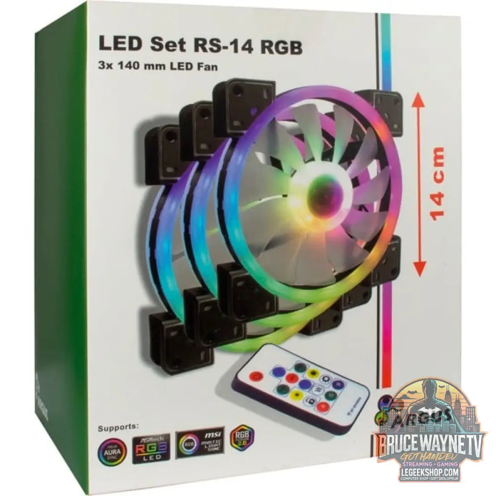 Inter-Tech Argus RGB-Fan Set RS-14 140x140x25, Gehäuselüfter - Inter-Tech - vue 7