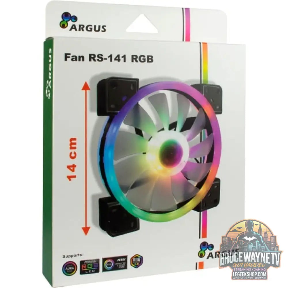 Inter-Tech Argus RS-141 RGB 140x140x25, Gehäuselüfter - Inter-Tech - vue 5