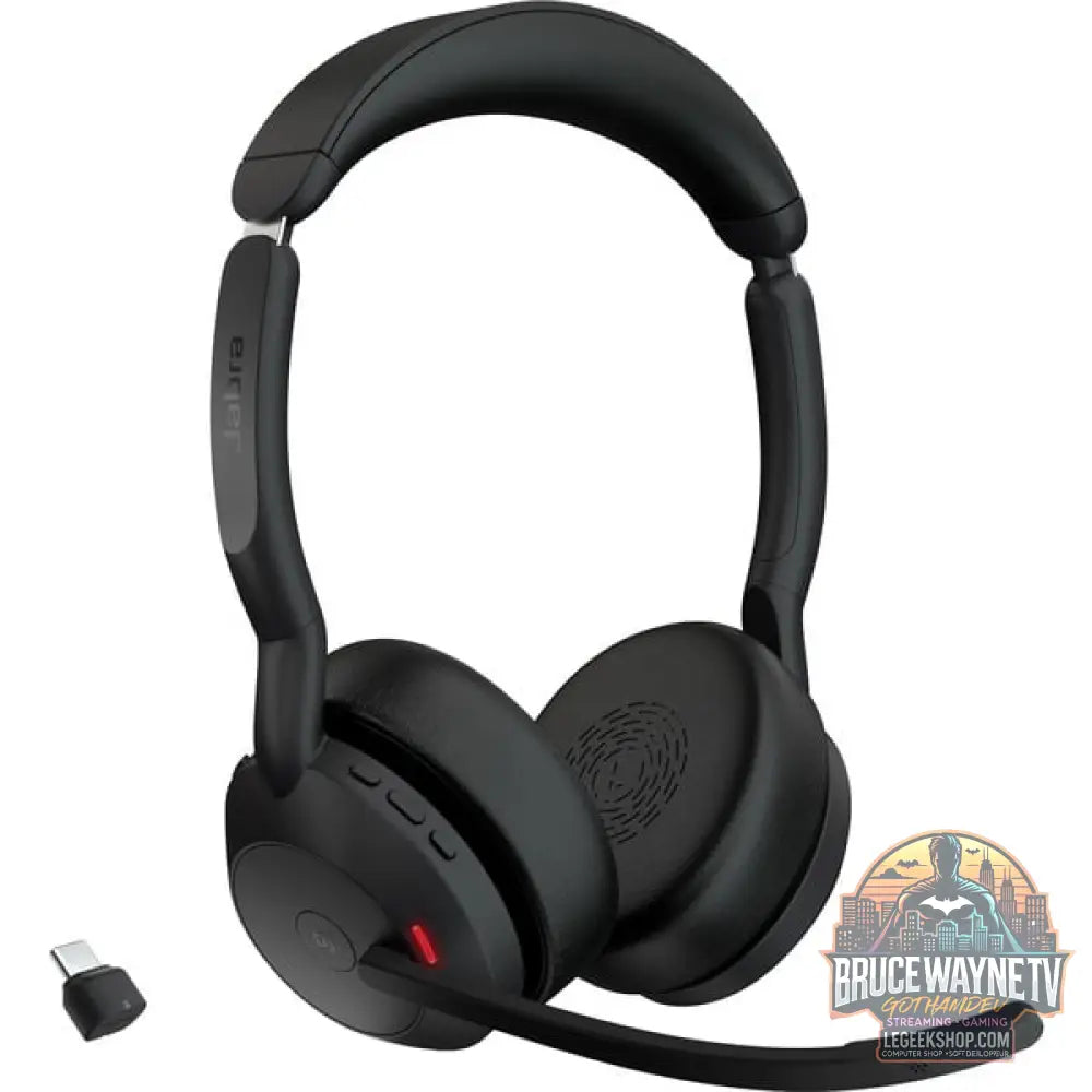 Jabra Evolve2 55, avec station de charge, Headset noir, Stereo, UC, USB-C, Link380c - Jabra - vue 2