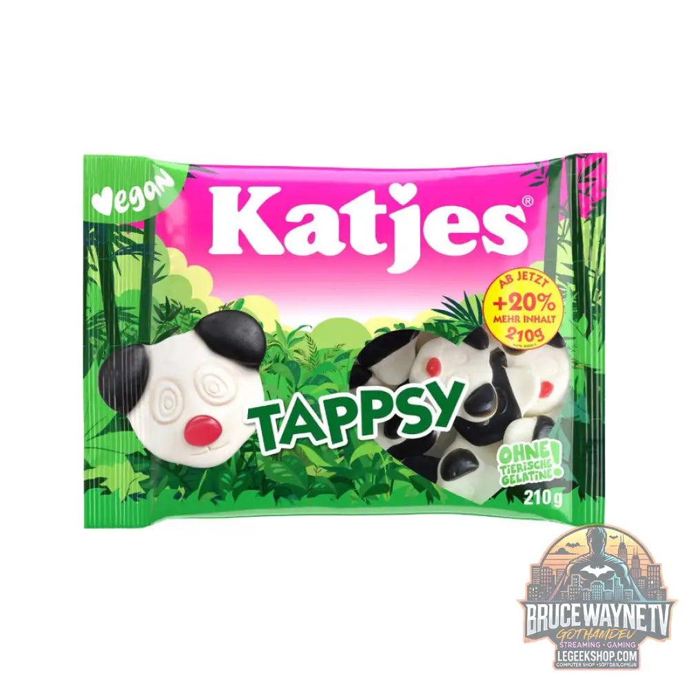 Katjes Tappsy bonbons gélifiés au goût de réglisse et de fruits de 210 g (Pack de 16) - Snacks & boissons importés