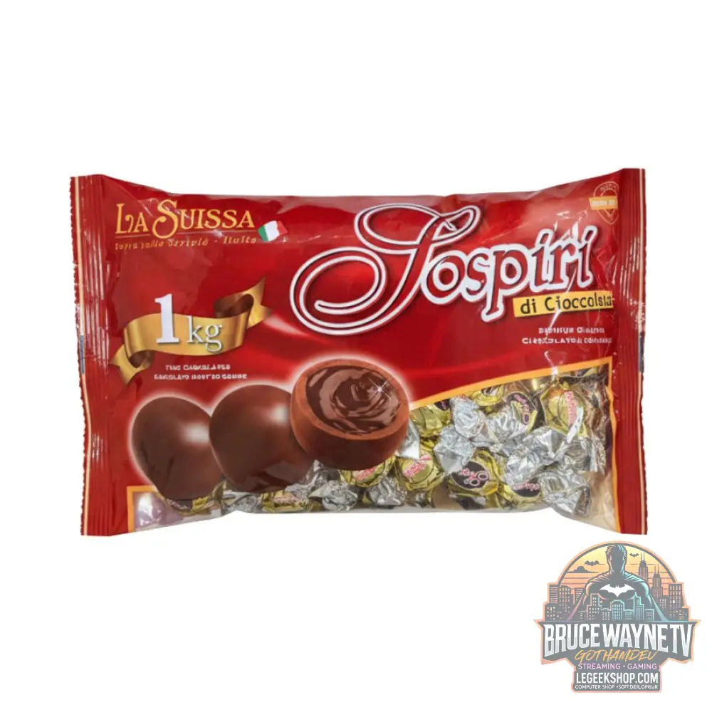 La Suissa Sospiri Dark pralines de chocolat noir Extra fourrées d’une douce crème gianduja (Paquet de 1kg) - Snacks &