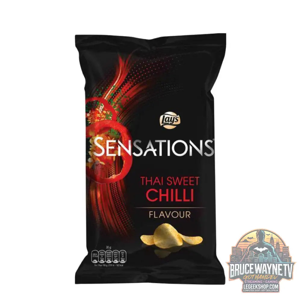 Lay’s Sensations Thai Sweet Chili Flavour chips au goût de piment thaï de 40g (paquet de 20) - Snacks & boissons