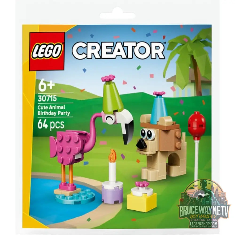 LEGO 30715 Creator Niedliche Tiere Feiern Geburtstag, jeu de construction Polybag - LEGO