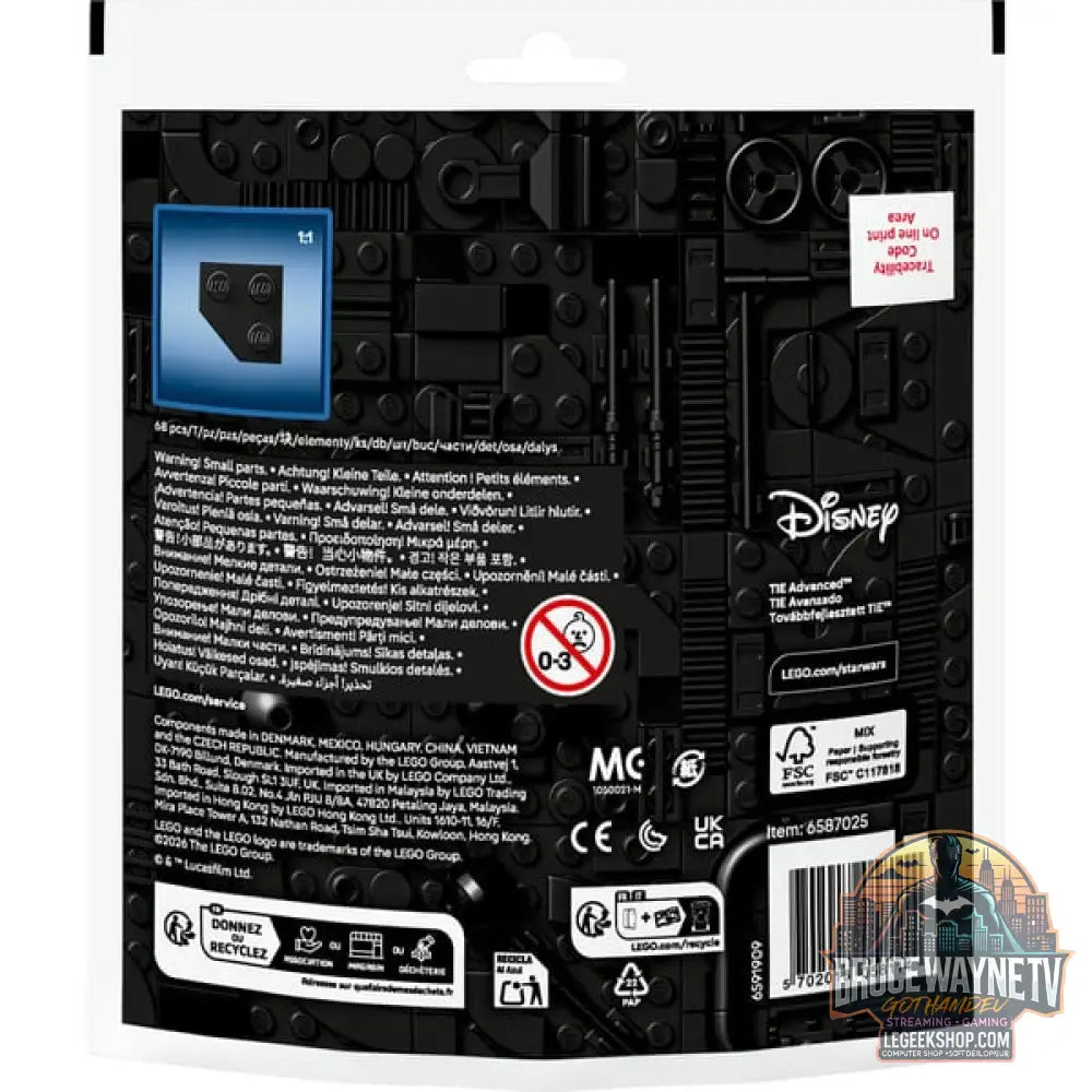 LEGO 30727 Star Wars TIE Advanced Mini-Modell, jeu de construction Polybag - LEGO - vue 3