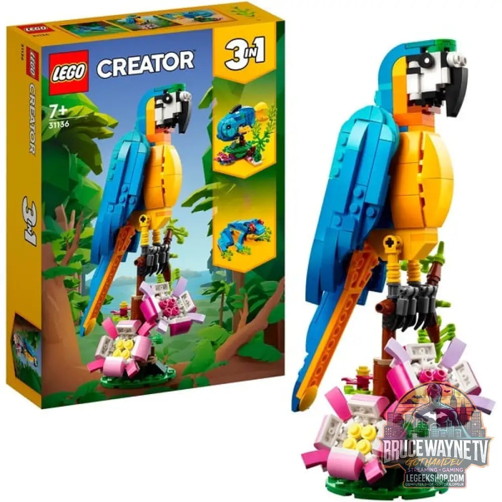 LEGO 31136 Creator 3-in-1 Exotischer Papagei, jeu de construction - LEGO