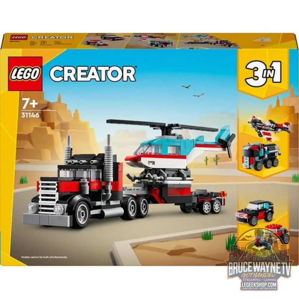 LEGO 31146 Creator 3-in-1 Tieflader avec Hubschrauber, jeu de construction - LEGO - vue 11