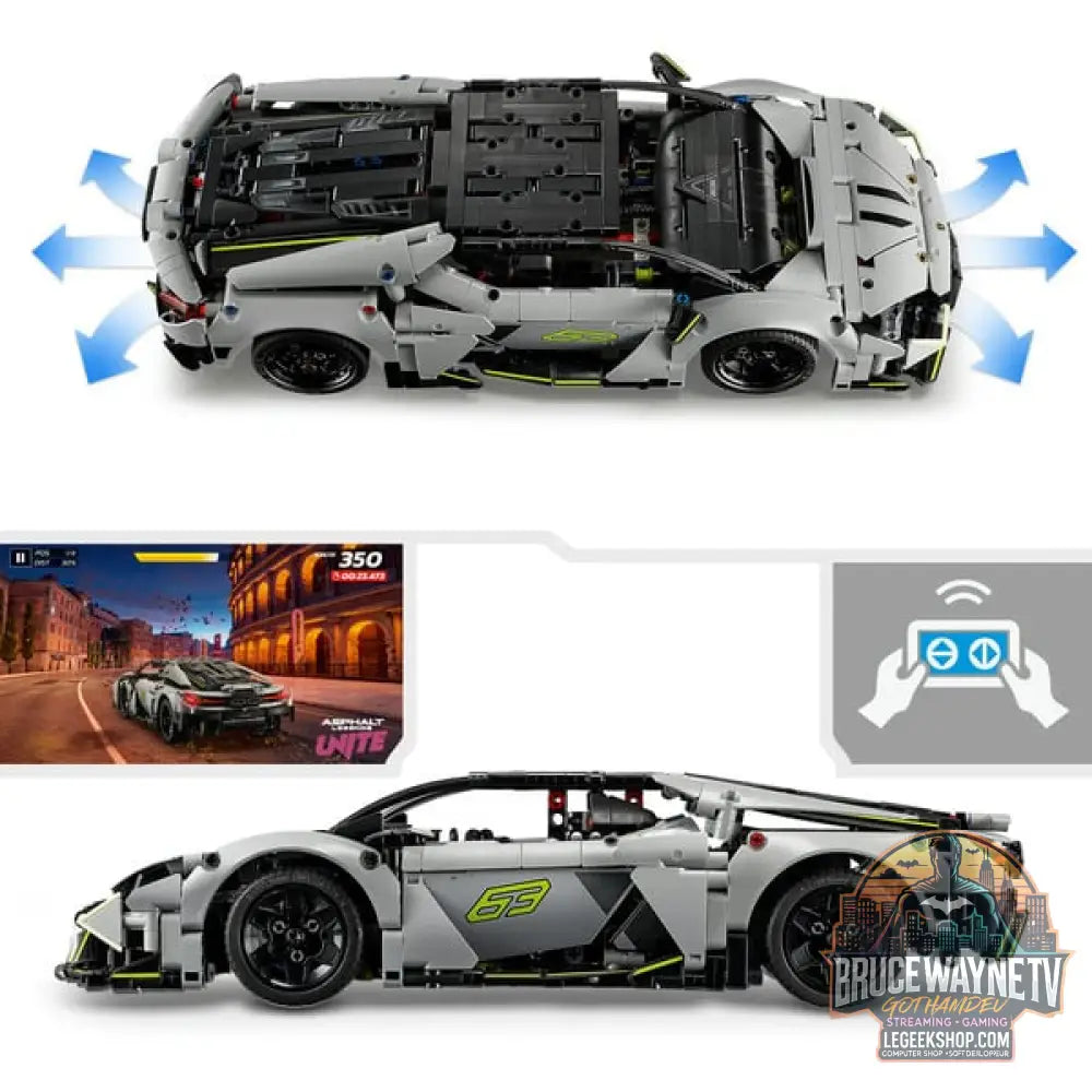 LEGO 42214 Technic Lamborghini Revuelto Supersportwagen, jeu de construction - LEGO - vue 5