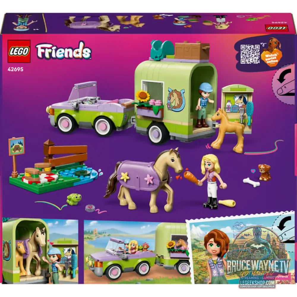 LEGO 42695 Friends Pferd et Fohlen avec Pferdeanhänger, jeu de construction - LEGO - vue 7