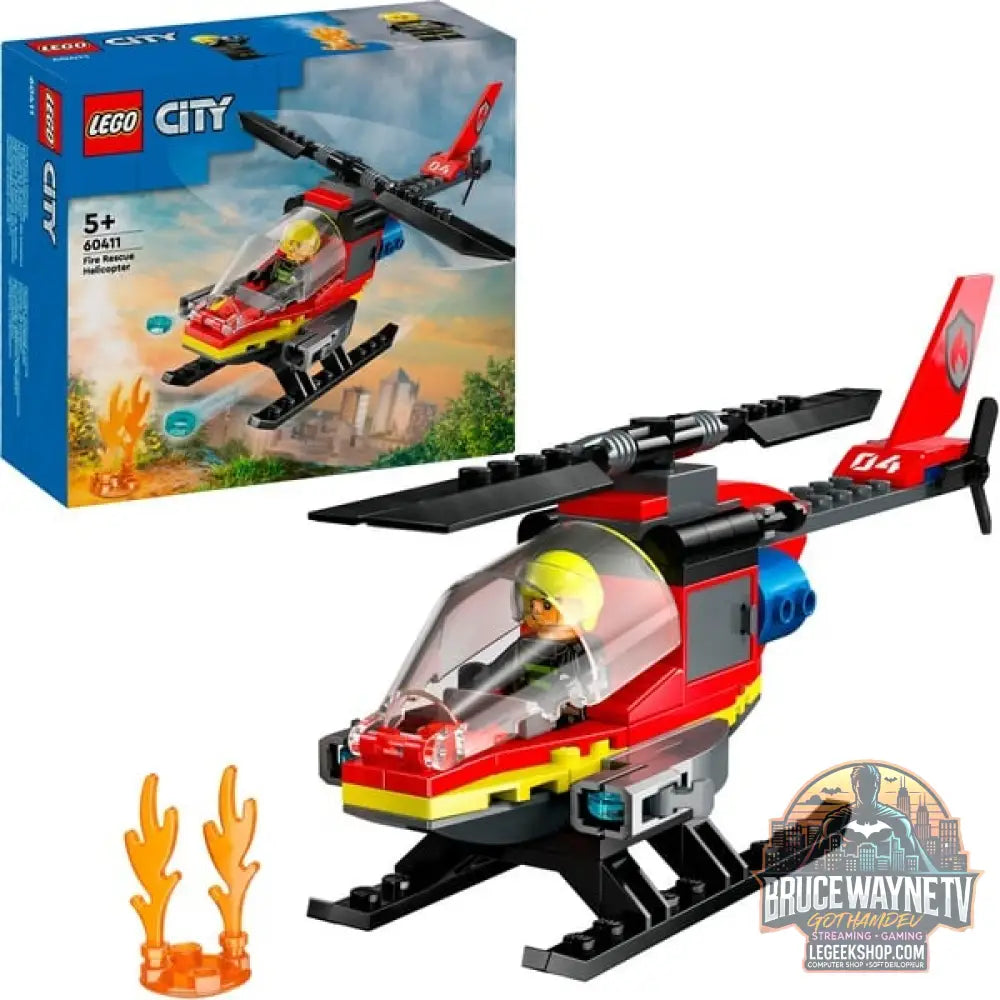 LEGO 60411 City Feuerwehrhubschrauber, jeu de construction - LEGO