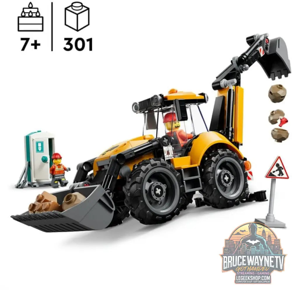 LEGO 60480 City Gelber Baggerlader, jeu de construction - LEGO - vue 2